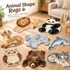 Non Slip Backing Cute Animal Shaped Mat Soft Faux Cashmere Bathroom Floor Mat Bedroom