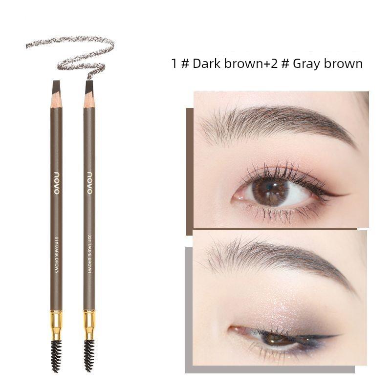 Novo Hard-Core Eyebrow Pencil for Women, Creates Natural-Looking Eyebrows with Distinct, Long-Lasting Lines, Waterproof and Sweat-Resistant,