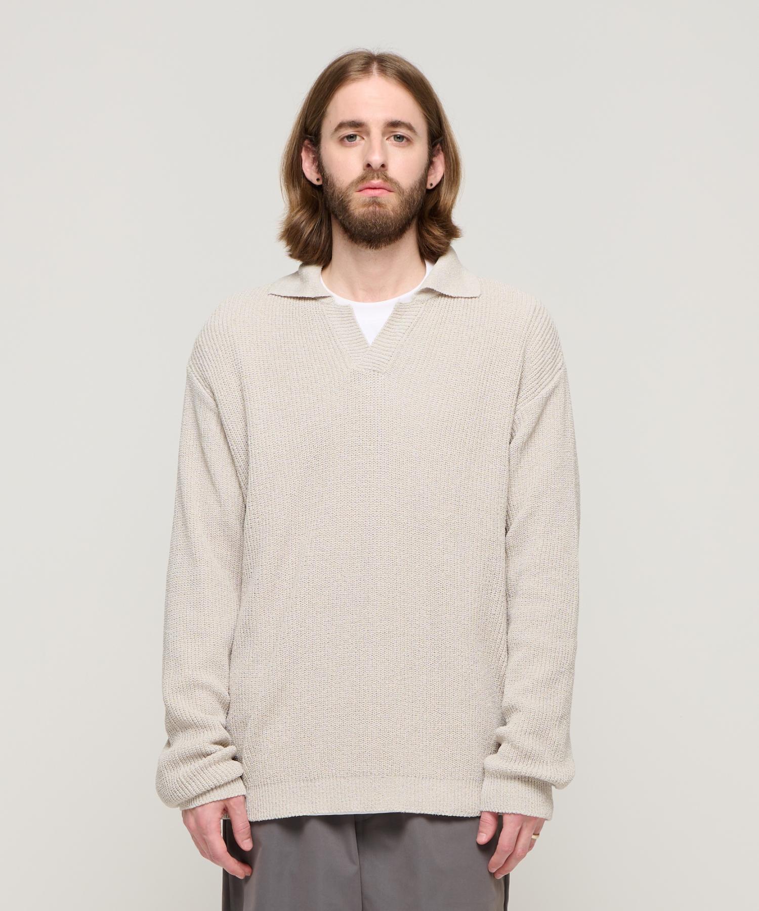 Cargo Bros Boucle Open Cara Knit (Oatmeal) Free