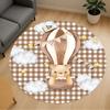 1pc Bear Hot Air Balloon Round Chair Mat Area Rug - Non-Slip, Floor Mat for Office, Bedroom, and Indoor Decor C1125192