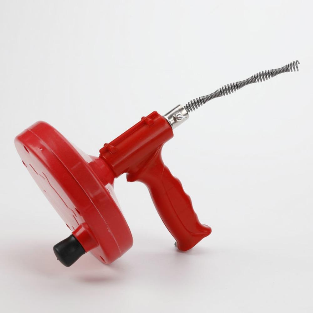 

1 набір Гнучкий дренажний шнек Поставляється з рукавичками Засіб для видалення засмічень волосся Засоби для чищення раковини Кухонне прибирання червоний