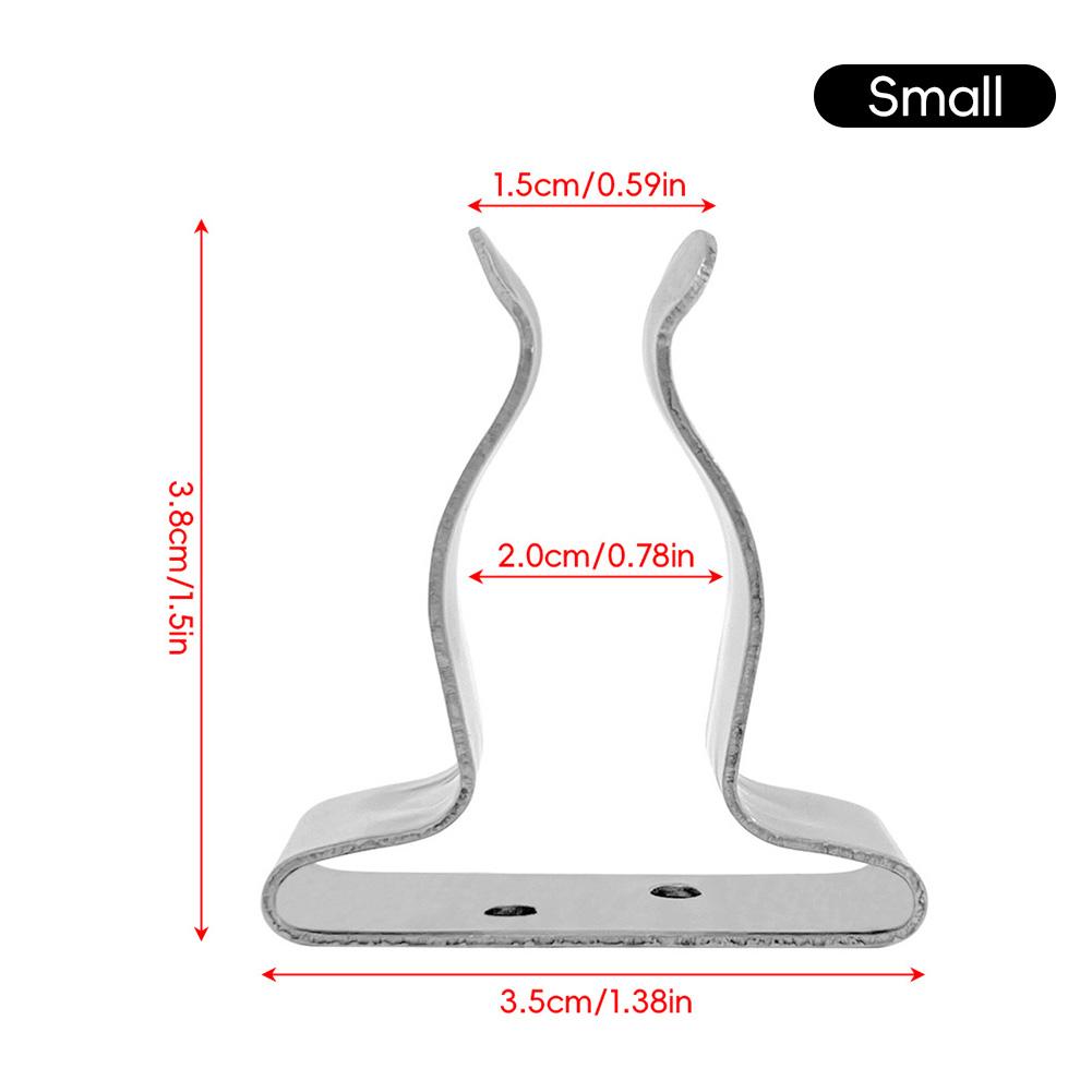 Replacement Stainless Steel Boat Oar Holder Universal Durable Spring Clips Silver Boat Hook Holder