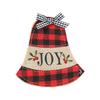 Christmas Plaid Fabric Fork and Knife Sleeves with Embroidery Holiday Table Decorations for Party Dining