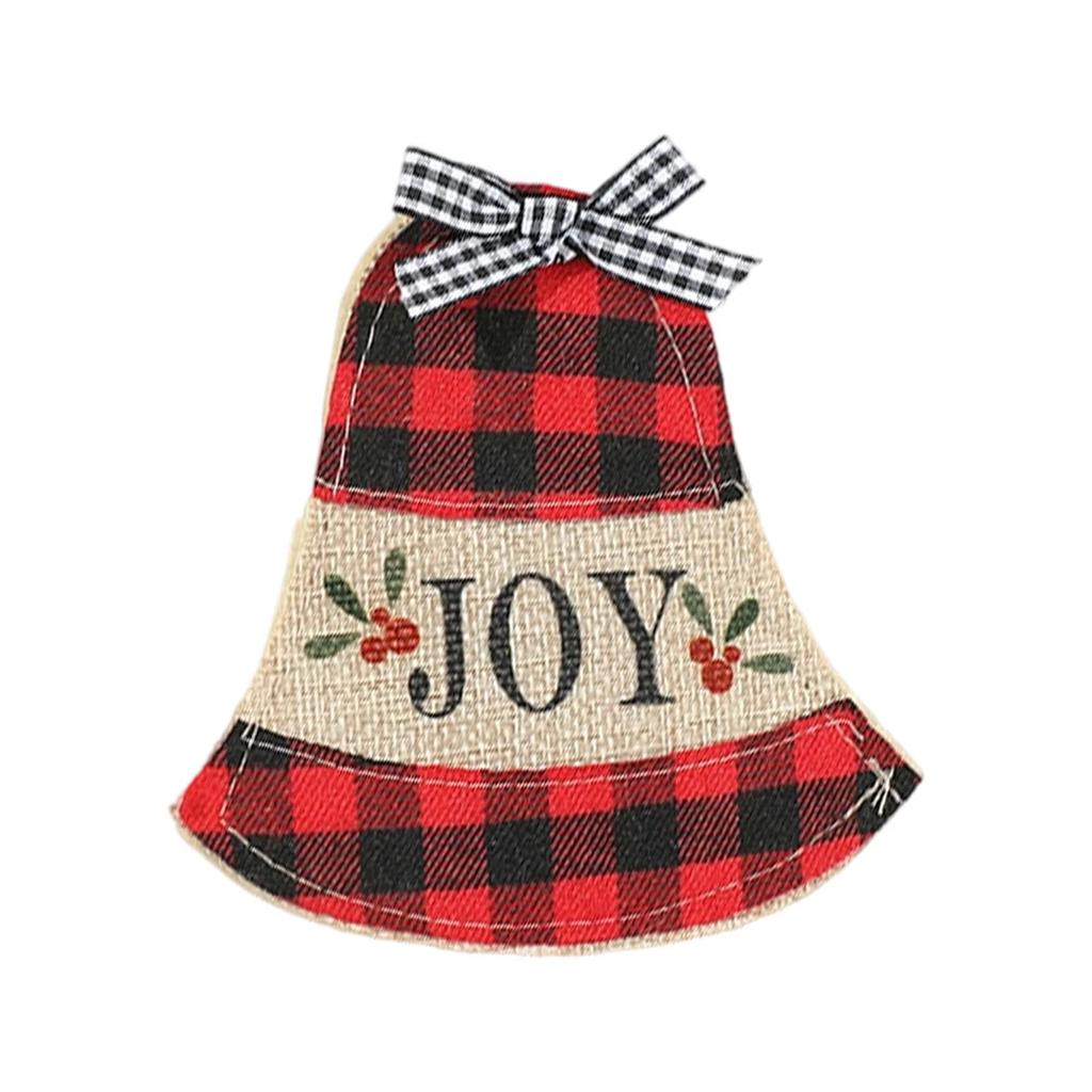 Christmas Plaid Fabric Fork and Knife Sleeves with Embroidery Holiday Table Decorations for Party Dining