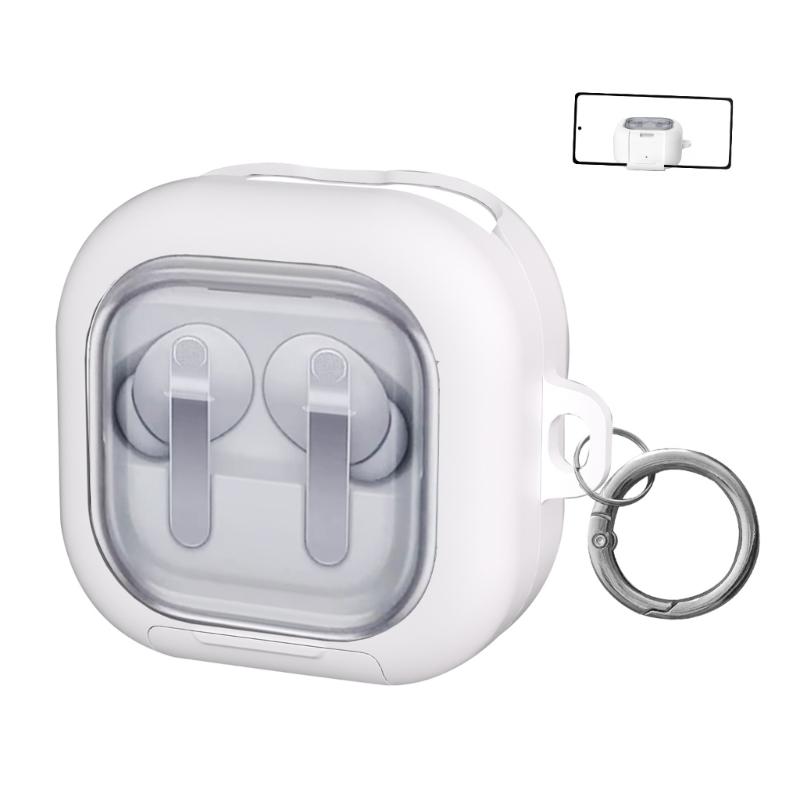 

Security Lock Cover For Buds 4/Buds4 Case Candyies Color Clear Earphone Case Charging Box Shockproof Cover белый
