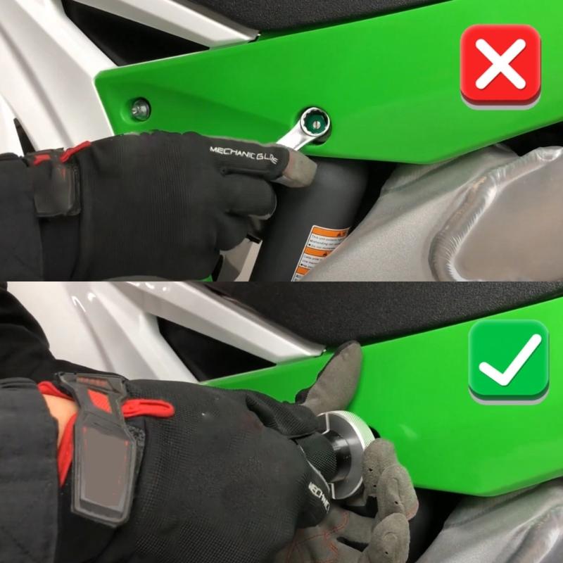 14/17mm Shock High Comp Adjuster Motocross Metal Shock High Compression Adjuster Wrench Rear Suspension Adjustment Tool