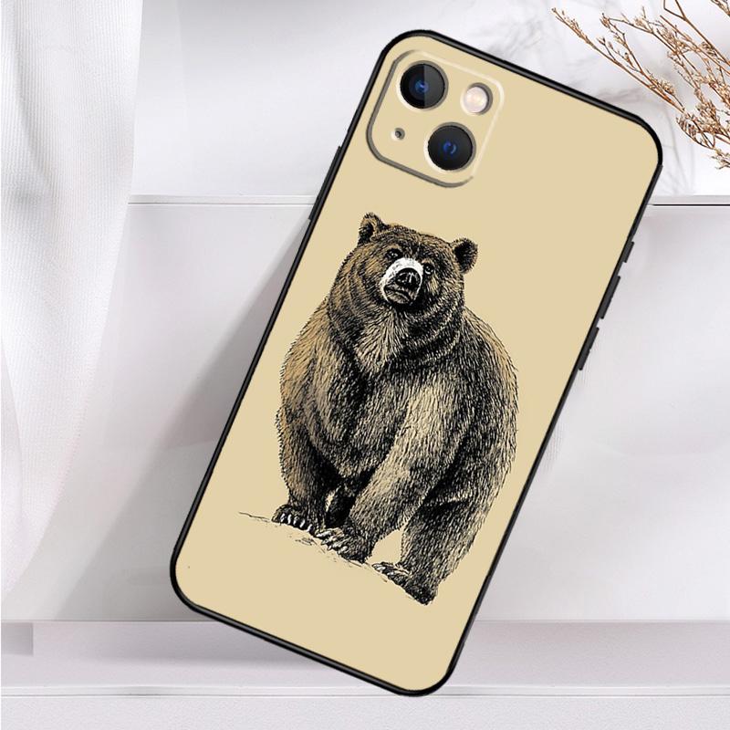 Cartoon Grizzly Bear Shockproof Case For IPhone 18 17 15 16 Pro Max 11 14 Plus 12 13 Mini 16e 17 Air Phone Cover