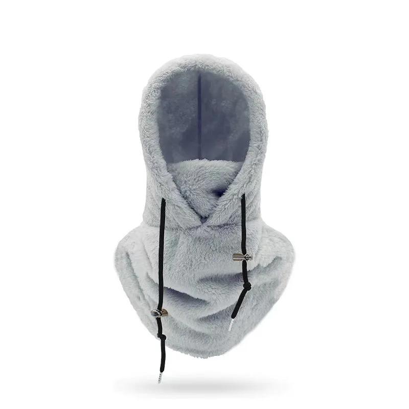 Winter Warm Fleece Cycling Cap Balaclava Windproof Ski Hat Outdoor Sports Cold Beanies Plush Bike Bicycle Riding Accessory