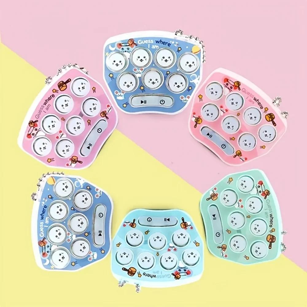 Decompression Toy 1pc Toys Whack A Mole Game  Keychain, Kids Simple Fingertip Toy Cartoon Decoration