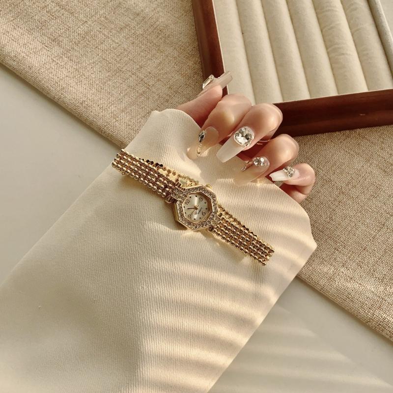 Ladies Watch Light Luxury High-End Trend Octagon Retro Temperament Quartz Watch