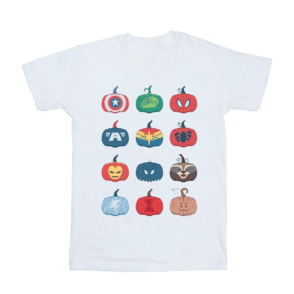 Marvel Mens Avengers Pumpkin Icons T-Shirt