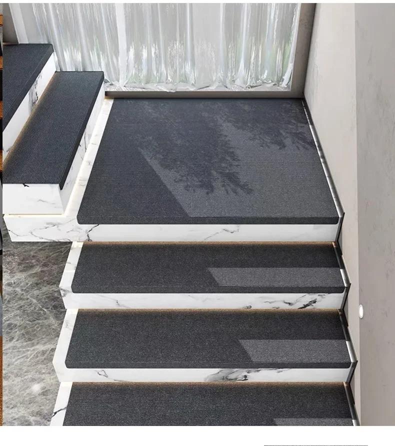 1PC Washable Anti Slip Stair Treads Self Adhesive Carpet Runner Reliable Wear Resistant Step Mats for Indoor Wooden Stair Protec