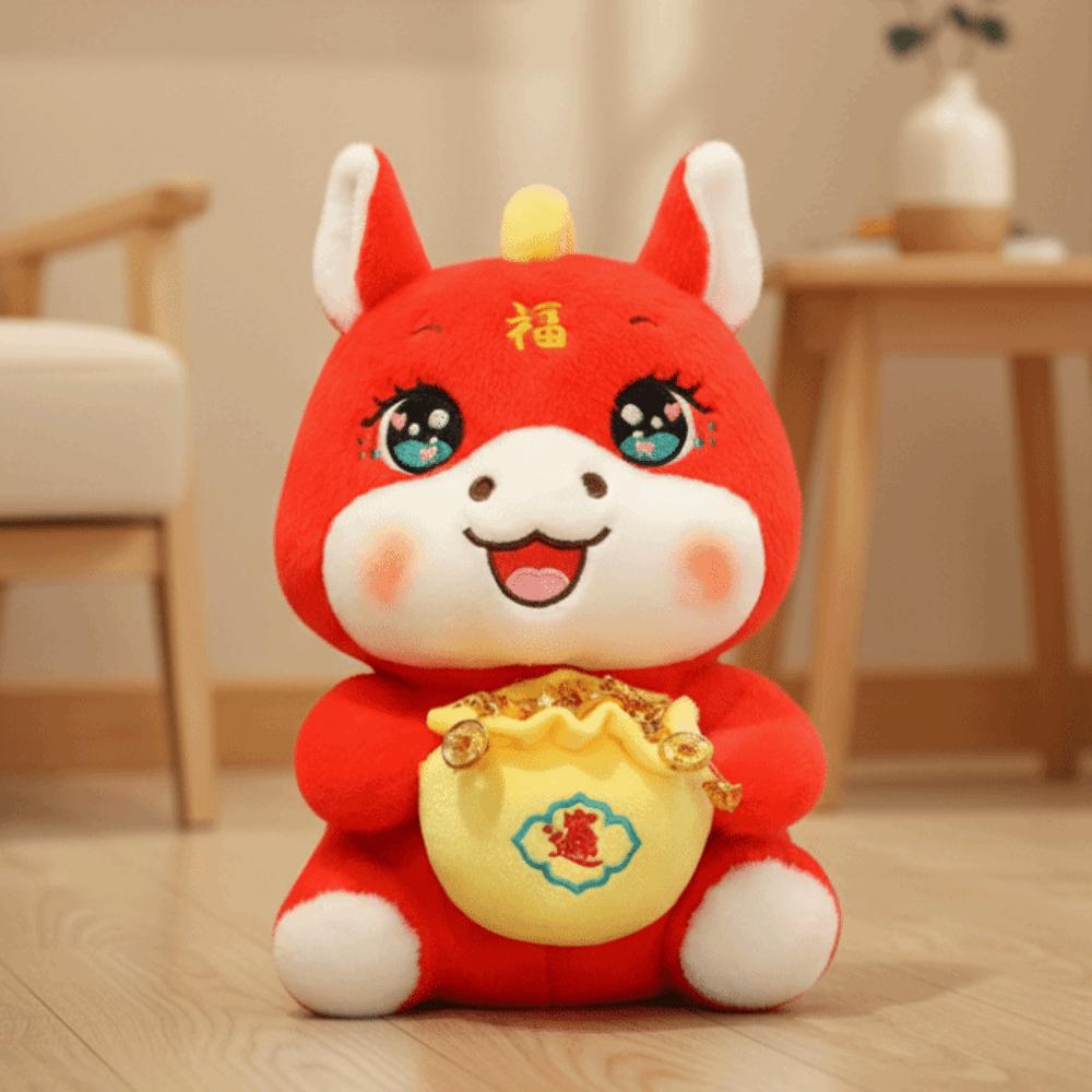 Mascot Dolls Stuffed Horse Toy Cute Zodiac Pony Figurine 2026 Horse Plush Doll Chinese New Year
