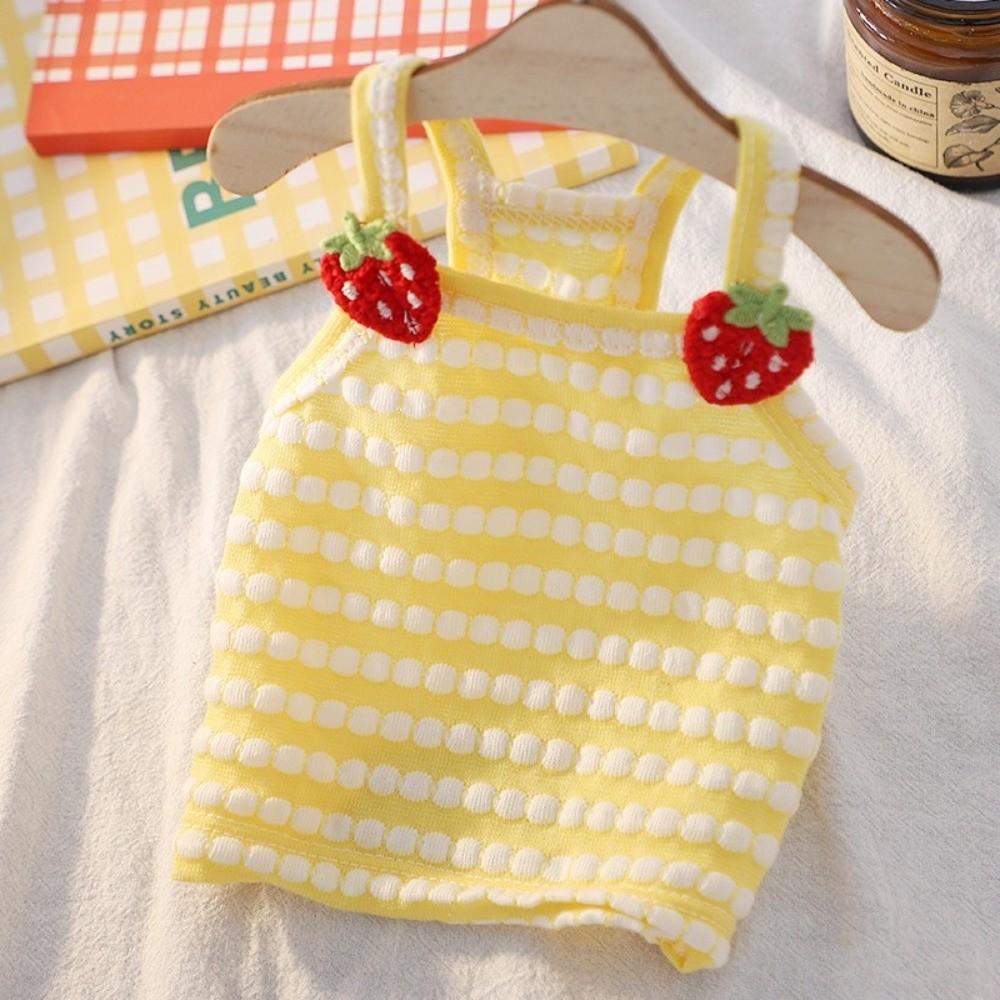 Strap Dog Vest Striped Pattern Camisole Top Cute Style Puppy Outfit Summer Wear