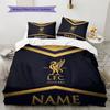 Custom Name Football Club Pattern Bedding Quilt Set  Home Decoration  Gift (1 * duvet cover + 2 * pillowcase  without core)