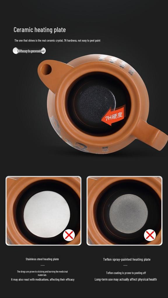 Children's Mini Ceramic Decoction Pot - 1.2L Electric Sand Pot for Traditional Chinese Medicine