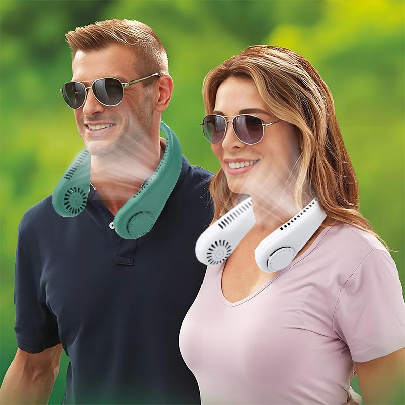 Portable Neck Fan 3 Speeds Mode Adjustable Stretchable Neck Fan Blow Air For Cooling Hand Free 4000mAh Rechargeable