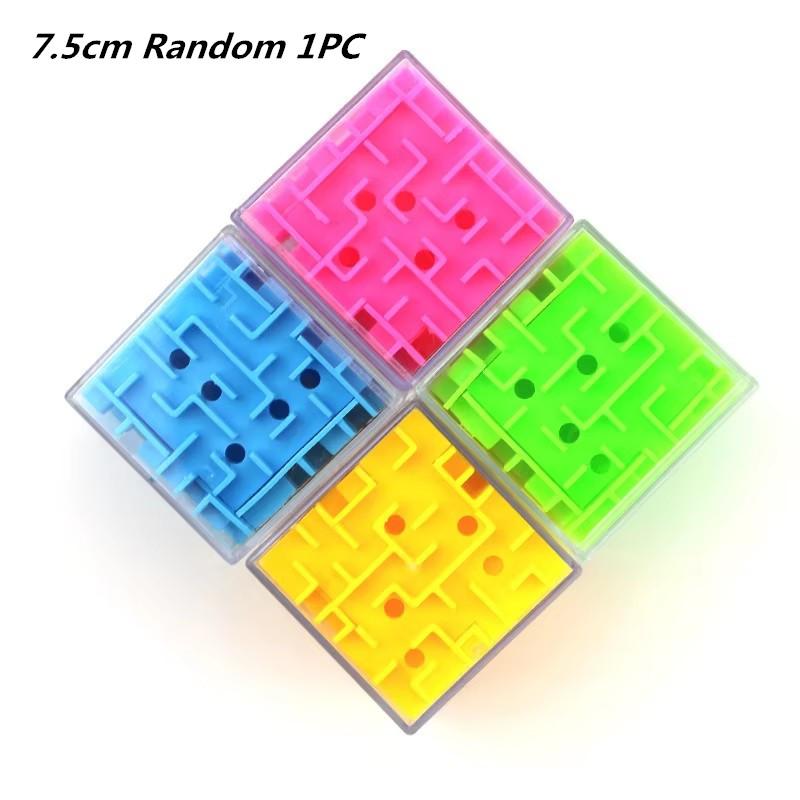TOBEFU 3D Maze Magic Cube Transparent Six-sided Puzzle Speed Cube Rolling Ball Game Cubos Maze Toys for Children Educational