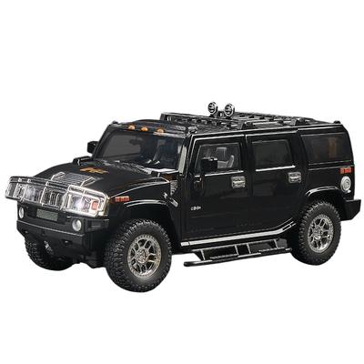 1/18 HUMMER H2 Highway 61 Off Road SUV Alloy Metal Diecast Model Car Home Trendy Desktop Display Ornament Birthday Gifts Present