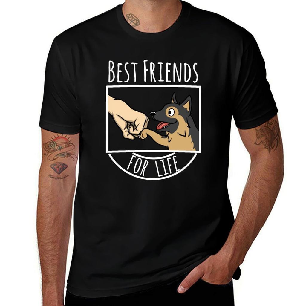Gerunisex Shepherd Best Friends For Life Tshirt Soft Cotton Print Tshirt