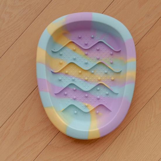 Interactive Cat Lick Mat Bowl Silicone Pet Slow Feeder Bowl Non Slip Anti-Gulping Food Dish for Large Medium Small Cats