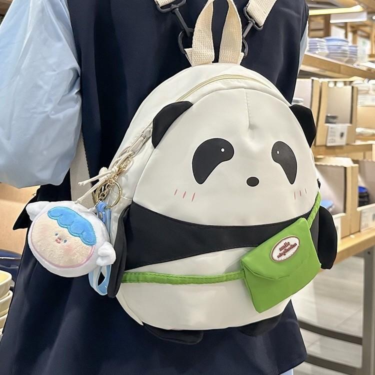 Panda Bag Plush With Zipper Closure For Daily Use And Cute Cartoon Style