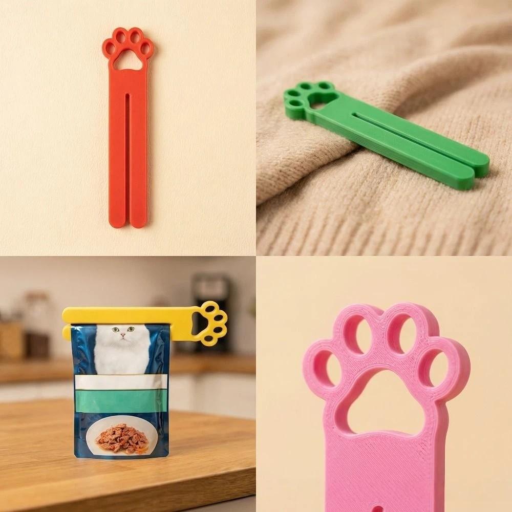 Süßes Katzenpfoten-Design Katzenleckerli-Quetsch-Löffel 3D-gedruckt Kein Abfall Katzen-Snack-Extruder Saubere Handhabung Stabile Nassfutter-Quetsche