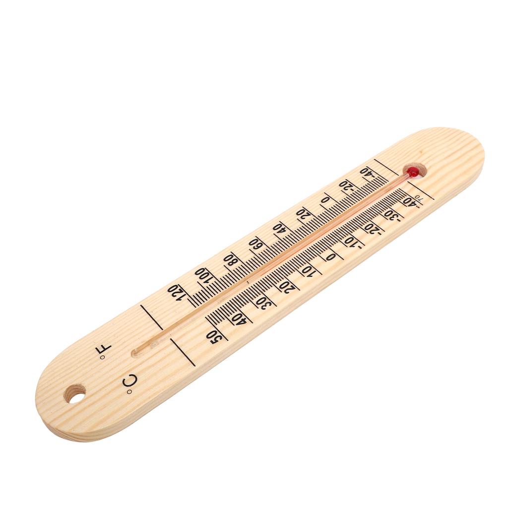 Wandbehangendes Holzscheit-Thermometer Temperaturbereich -40-50 -40-122 Grad Fahrenheit Innen Außen Haus Gewächshaus Kühlschrank Lagerhaus