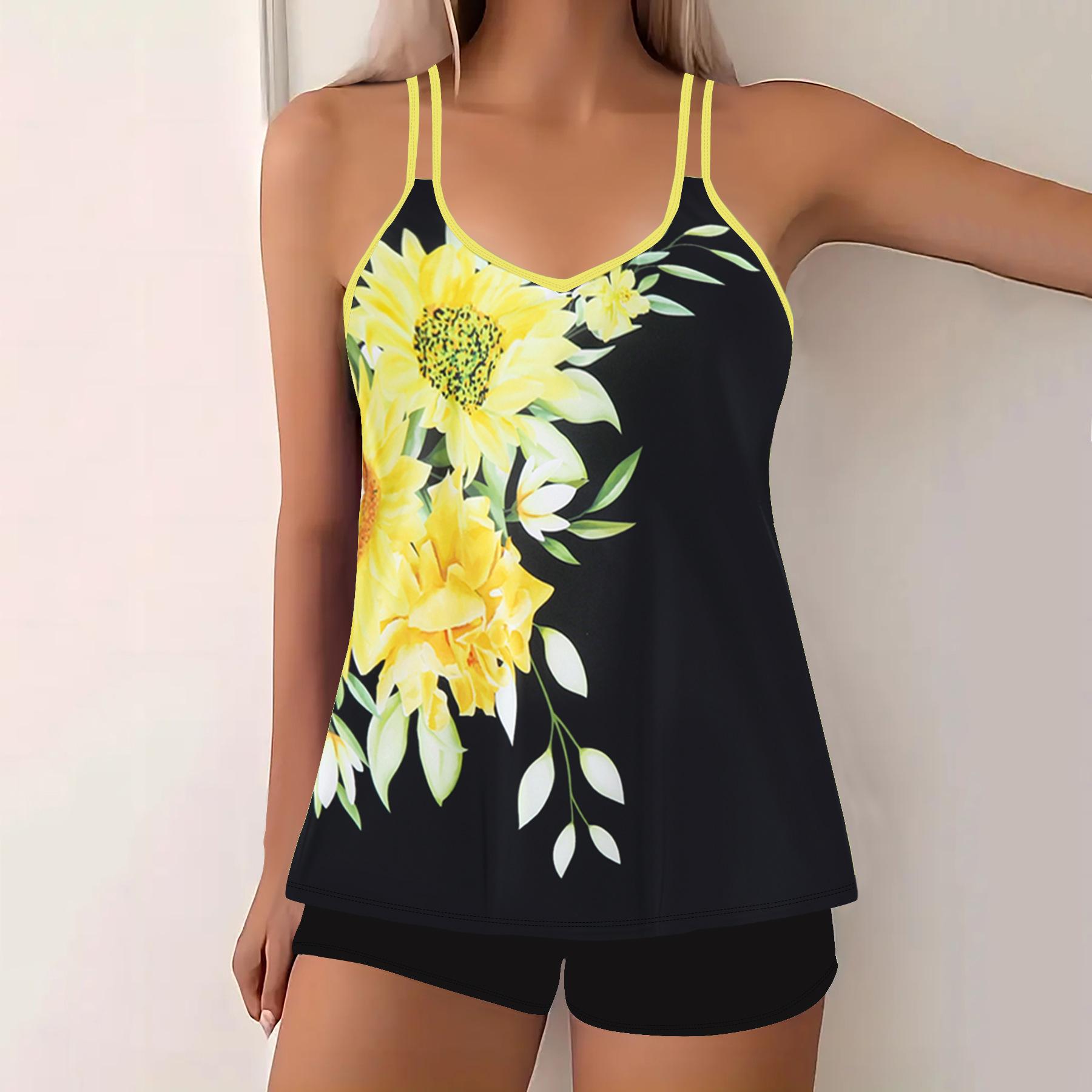 

Женский комплект бикини, сексуальный купальник, купальник из двух частей, купальные костюмы, боди, пляжная одежда, купальные комплекты больших размеров 5XL жёлтый