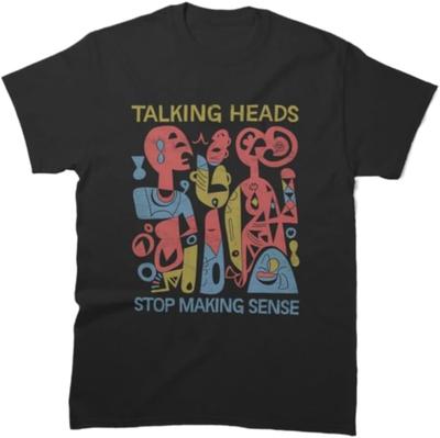 Stop Making Sense Arte Astratta Retrò Stile Band Grafica T-Shirt Unisex 100% Cotone Girocollo Manica Corta Maglietta Casual