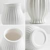 Artistic Vase Ceramic White Stripe Living Room Flower Arrangement Advanced Feeling Small Dried Flowers Home Decoration