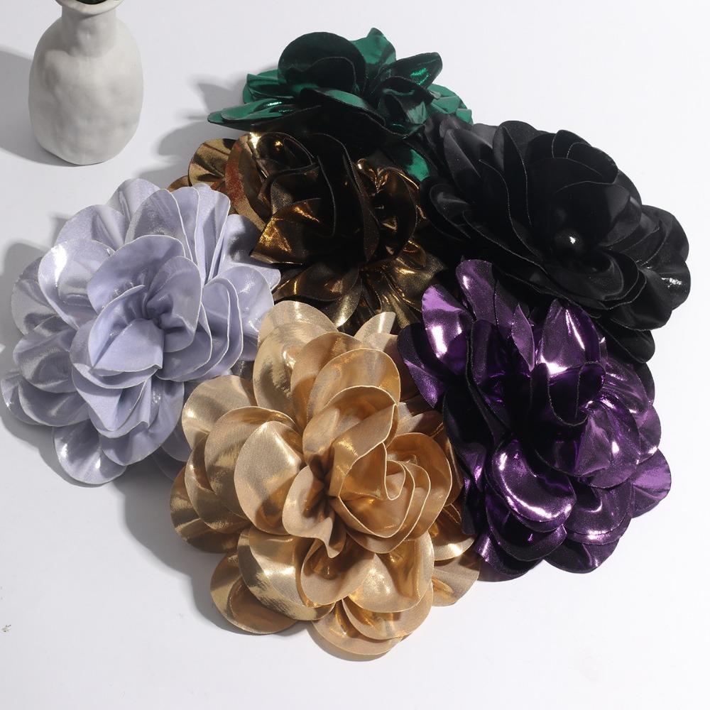 Broche Exagerado de Flor de Rosa con Alfiler Flor de Pecho Accesorios para Ropa Joyería de Fiesta para Mujeres