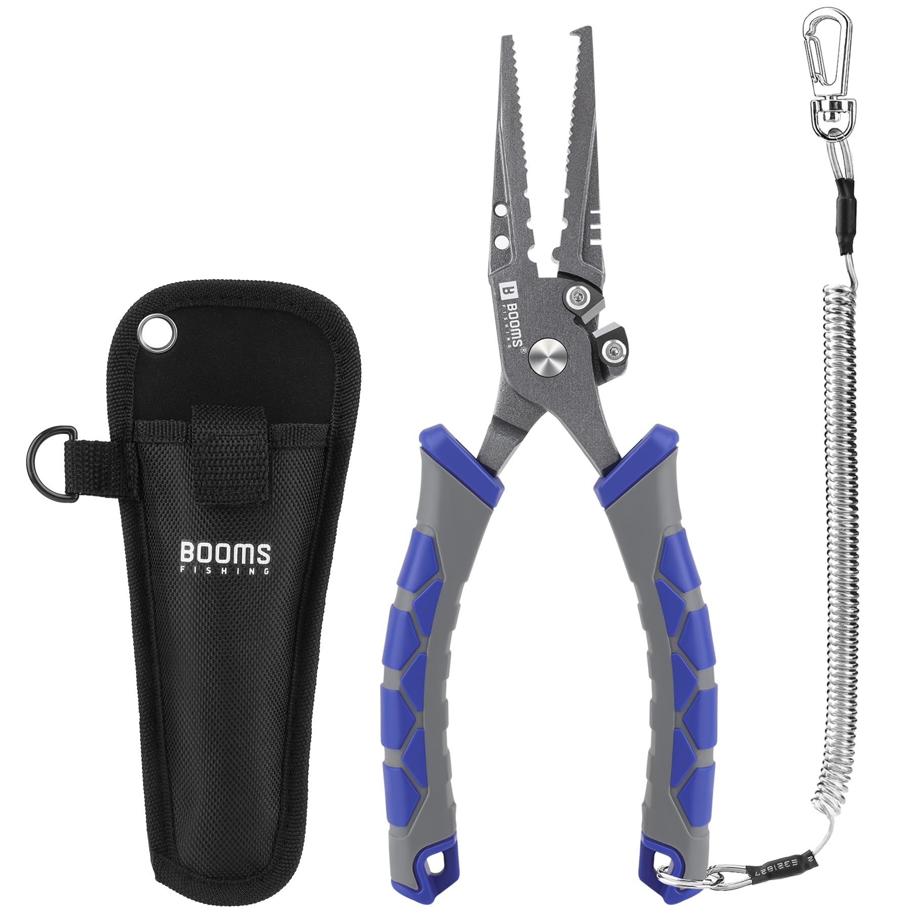 

Booms Fishing XW12 Fishing Pliers High Carbon Steel Needle Remover Hook Remover Split Ring Opener Sinker Crusher with Butt Rope and Dedicated Nylon серый