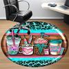 1pc Nurse Print Carpet for Office Non Slip, Round Carpet, Soft & Comfortable, Carpet for Office, Lightweight Round Floor Mat