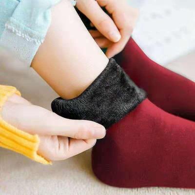 1/3/5/10Pair Women Men Winter Warm Thick Thermal Socks Wool Cashmere Snow Black Skin Seamless Sock Velvet Soft Boots Floor Sleeping Socks
