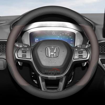 Leather Car Steering Wheel Cover for CRV Ridgeline City WRV Freed Shuttle HRV Vezel Accord Crosstour N-ONE Pilot