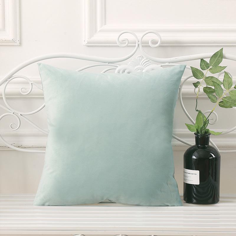 

Наволочка из однотонного бархата - Подушка для поддержки талии для дивана или кровати, бесплатная доставка 45*45cm single pillowcase светло-зеленый