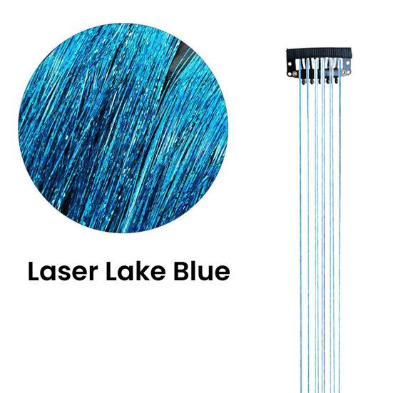 Women Clip-in Tinsel Hair Extension Heat Resistant Colorful Long Straight Fairy Glitter Hair Tinsel Women Girls Hair Accessories