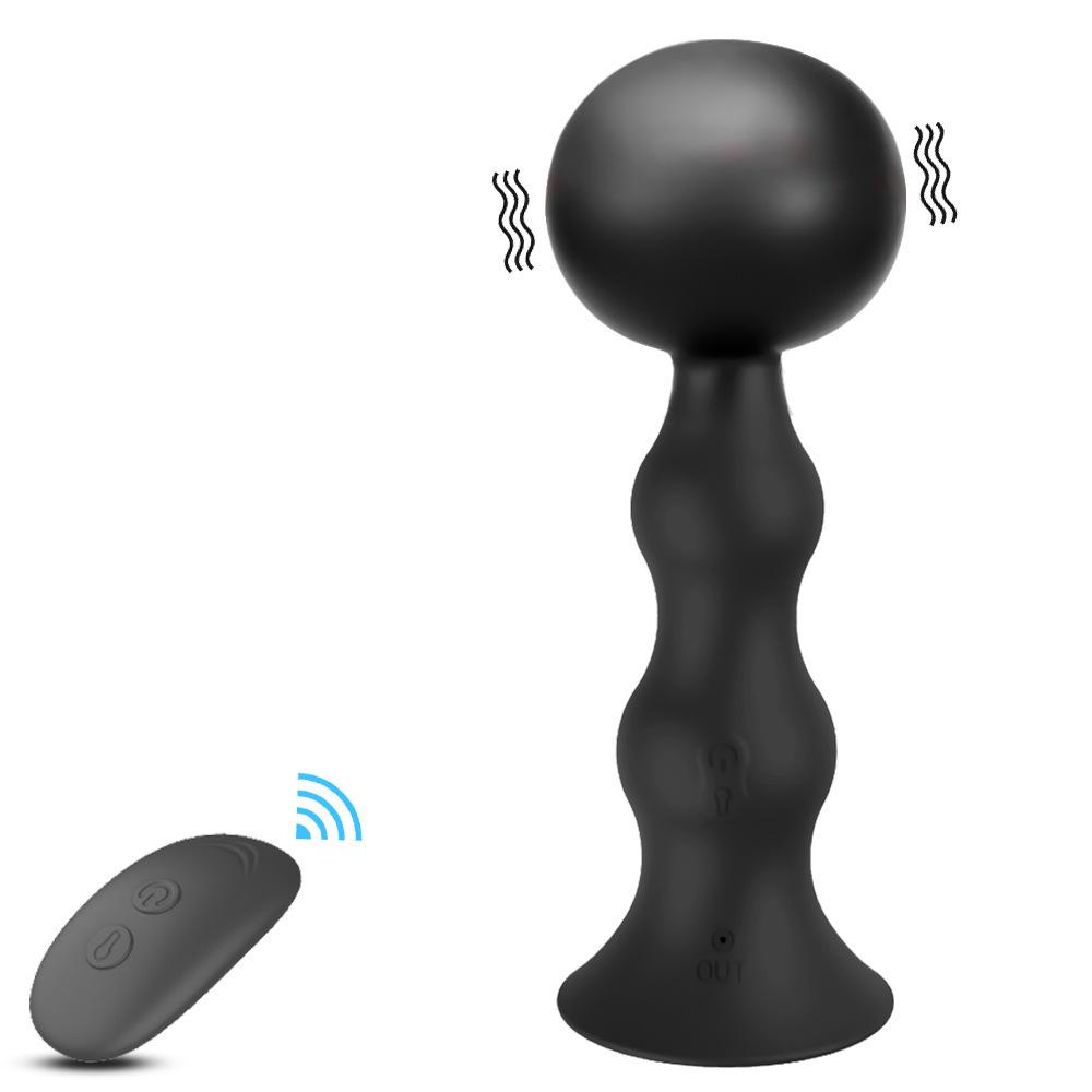 Adult Sex Product Remote Control Rechargeable Cannon Gourd Silicone Vibration Inflatable Backyard Beads Butt Plug