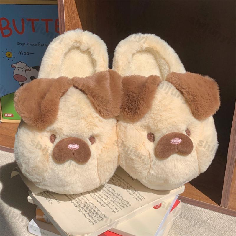 Mode Damen Indoor Warme Baumwollpantoffeln Mädchen Niedliche Cartoon Winter Weiche Sohle Schuhe Paare Mode Weiche Plüsch Warme Flauschige Hausschuhe