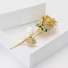 Retro Temperament Legierung Strass Rose Brosche Exquisite Und Vielseitig Damen Kleidung Corsage Schmuck Pin