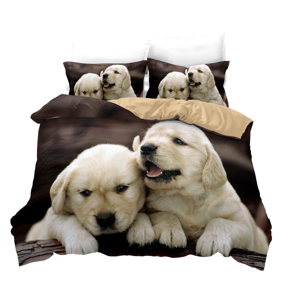 Animation Cartoon Animal Three-Piece Quilt Cover 3D Digital Printing