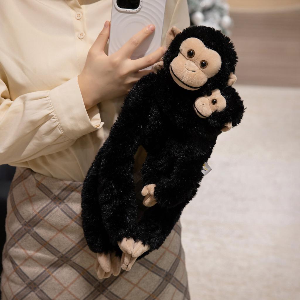 Mother and son chimpanzee doll plush toy little monkey sloth doll girl company soothing doll