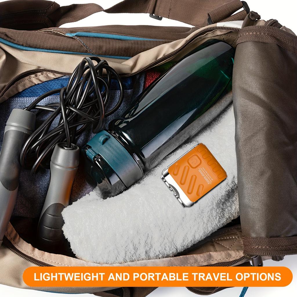 Men'S Electric Shaver with Dual Blades - Fast-Charging USB-C, Long-Lasting Lithium Battery, Compact & Portable Design - Orange/ Metallic Accents