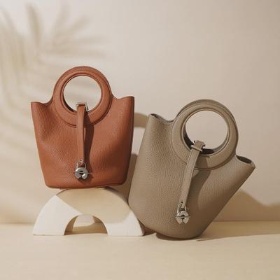 Genuine Leather Small Women's Bucket Bag - Versatile Classic Handbag, 2025