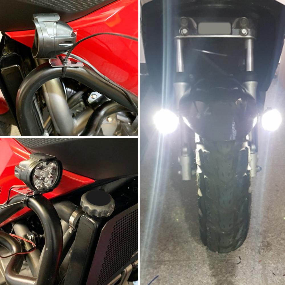 Motorcycle LED Headlight White Lamp Motorbike Driving Spotlight For Kawasaki YAMAHA YZF R25 R15 R6 R125 Z750 Z800 FZ8 FZ1