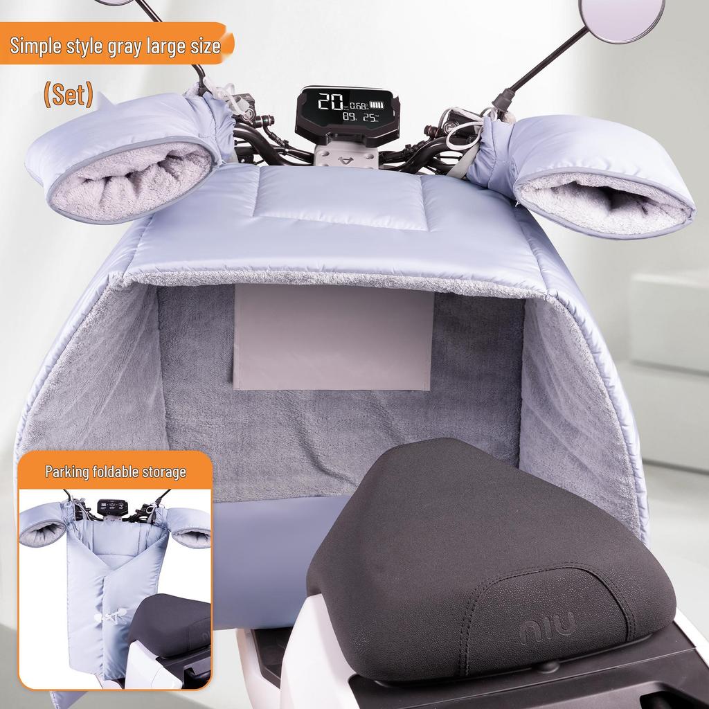 Fleece-Lined Waterproof Winter Motorcycle Windshield Cover