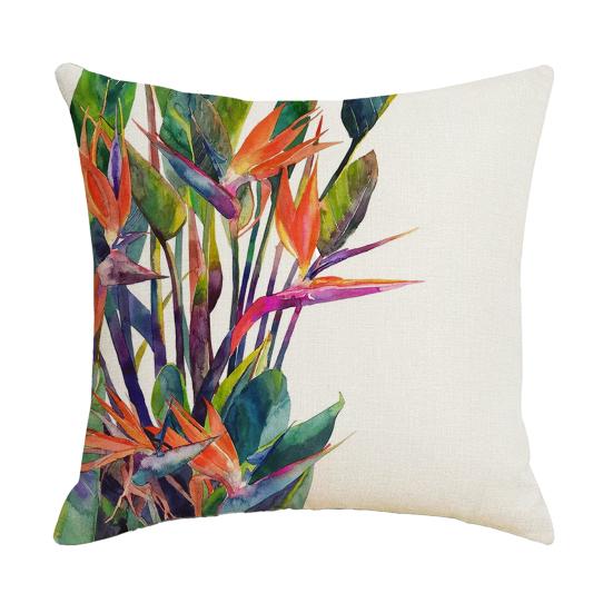 Federa Cuscino con Stampa Floreale, Copricuscino Traspirante per Tutte le Stagioni, Federa Cuscino con Design Botanico Nordico Tropicale, Morbida Custodia Decorativa per Cuscino per Divano Letto Sedia