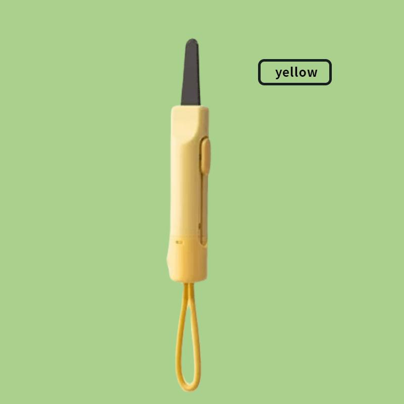 

1pc Magnetic Letter Opener , Package Opener , Stainless Steel Serrated Blade, Portable Travel Design with Lanyard, Safe Non Damaging Tool for Cards 1pc жёлтый