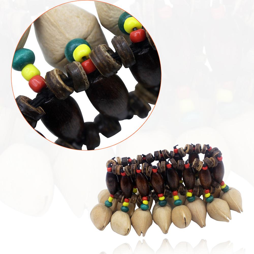 Handmade Nuts Shell Bracelet Handbell for Djembe African Drum Conga Percussion Accessories